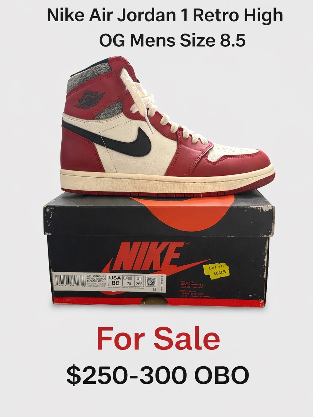 Nike Air Jordan 1 Retro High OG — Red/White/Black